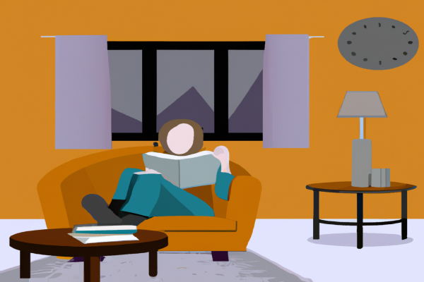 An illustration of a reader enjoying Who Killed Sarah? by Doug Berry and Sheila Berry in a cosy interior